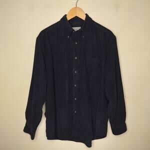 Eddie Bauer Corduroy Button Down Shirt Long Sleeve Classic